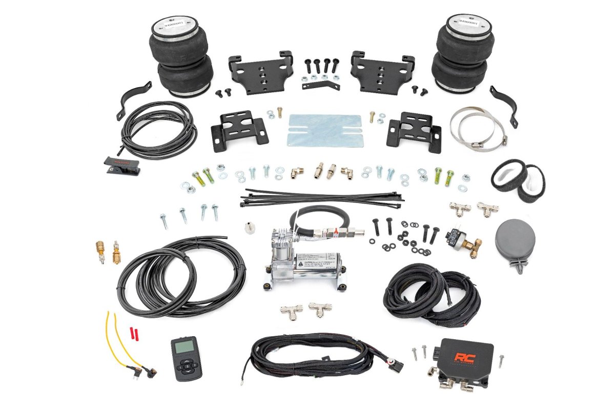 Chevrolet Silverado 2500 HD Air Spring Kit - Rear - Rough Country - with compressor | Wireless Controller | 0-6